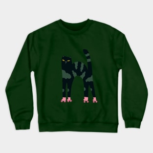 Cat with Roller Skates Crewneck Sweatshirt